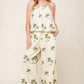 TERRIFIC TIMING IVORY WOVEN TOP AND PANT SET