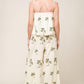 TERRIFIC TIMING IVORY WOVEN TOP AND PANT SET