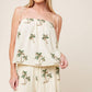 TERRIFIC TIMING IVORY WOVEN TOP AND PANT SET