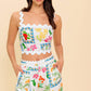 MARIGOLD IVORY WOVEN TOP AND PANT SET