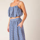 THE BEAUTY OF NOW WOVEN EYELET TOP AND SKIRT SET