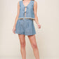 SONGS OF THE SKY WOVEN TOP AND SHORTS SET