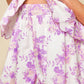 DARING DIVA LAVENDER WOVEN TOP AND SHORTS SET