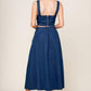 SIMPLY THE VIBE DENIM TOP AND SKIRT SET