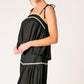 DIVIDE AND CONTOUR WOVEN TOP AND SKIRT SET