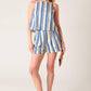 AROUND THE WORLD WOVEN TOP AND SHORT SET