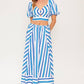 GARDEN WHISPERS WOVEN TOP AND SKIRT SET