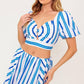 GARDEN WHISPERS WOVEN TOP AND SKIRT SET
