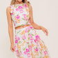 BOTANICAL BLISS WOVEN TOP AND SKIRT SET