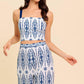 MODERN APPROACH NAVY WOVEN TOP AND PANT SET