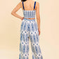 MODERN APPROACH NAVY WOVEN TOP AND PANT SET