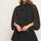 MIDNIGHT DOT CHIC WOVEN TOP
