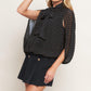 MIDNIGHT DOT CHIC WOVEN TOP