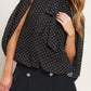 MIDNIGHT DOT CHIC WOVEN TOP