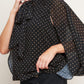 MIDNIGHT DOT CHIC WOVEN TOP