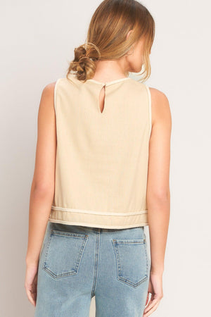 ELEVATED ESSENTIAL WOVEN TOP