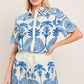 COASTLINE PALM WOVEN TOP