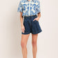 COASTLINE PALM WOVEN TOP
