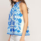 COASTAL CHARM HALTER WOVEN TOP