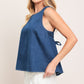 WASHED FLOW WOVEN TOP
