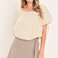 NATURAL CHARM WOVEN TOP