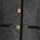 METALLIC HOURGLASS WOVEN TOP