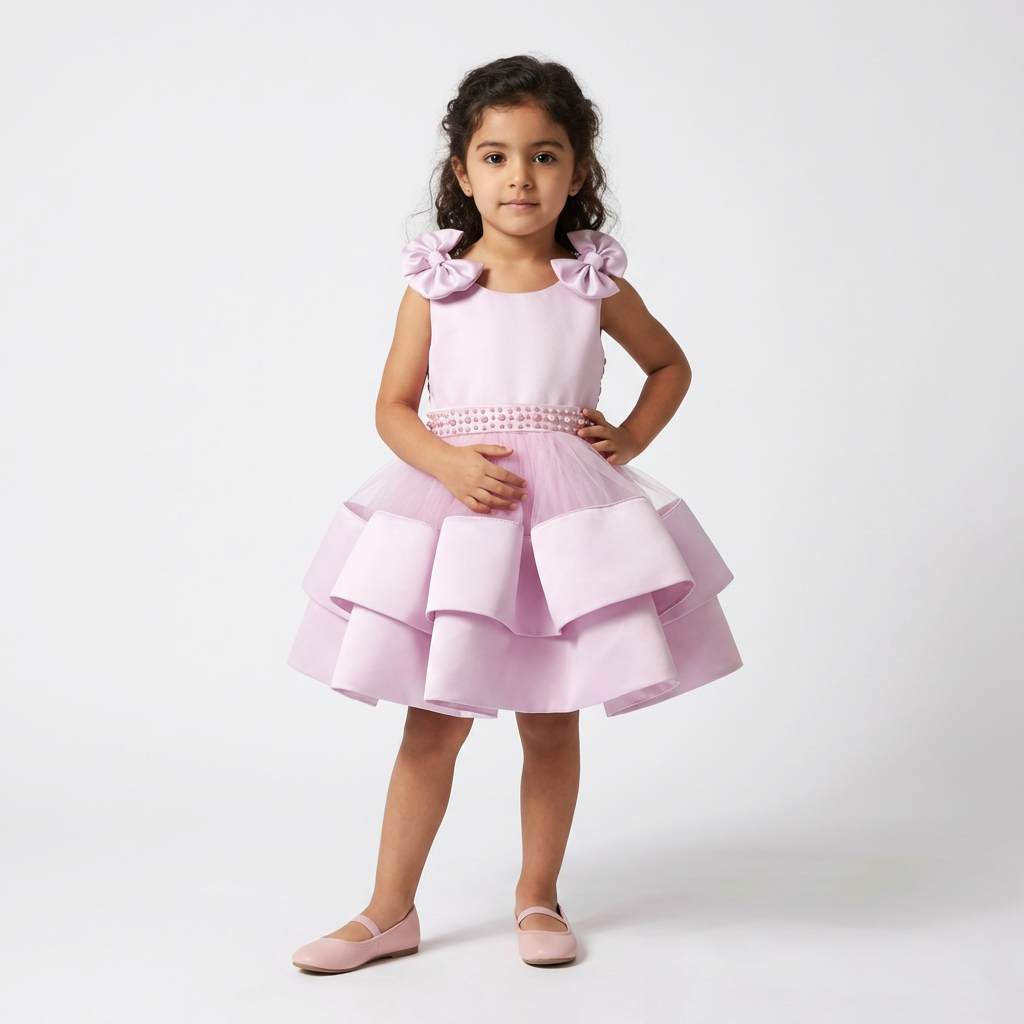 Blushing Meadow Girls Short Dress-1