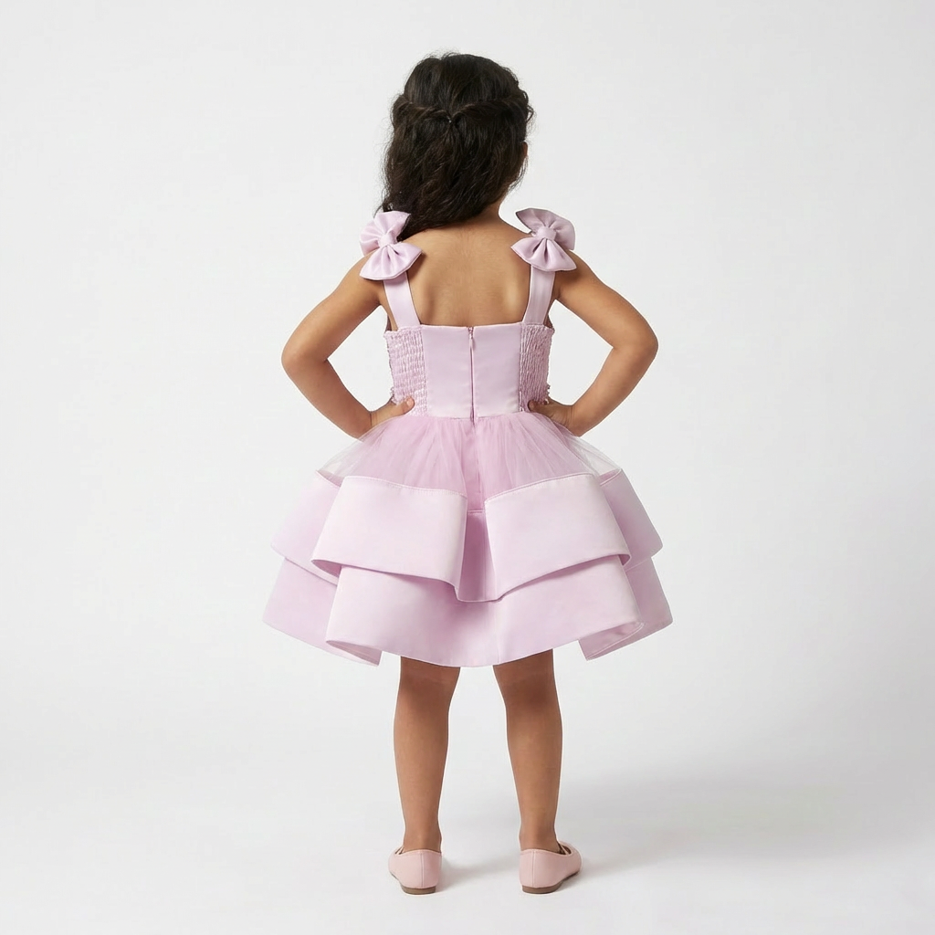 Blushing Meadow Girls Short Dress-2