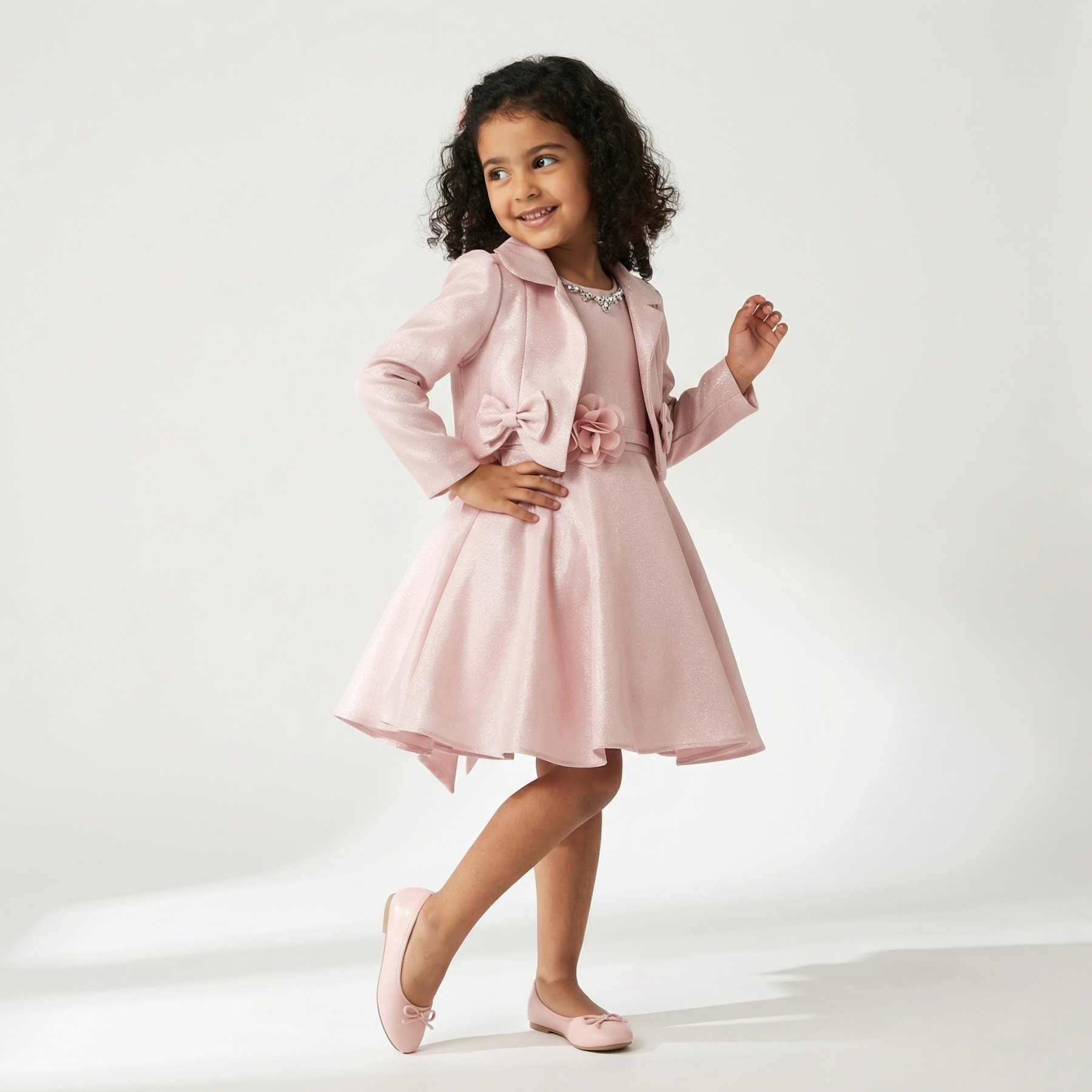 Satin Stella Girls Bolero Dress-0