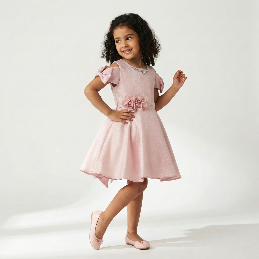 Satin Stella Girls Bolero Dress-2
