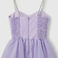 Evelyn Blue Girls Satin Dress-3