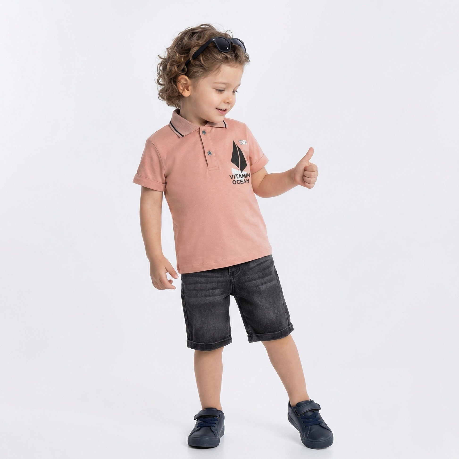 Baby Sailor Denim Set-0