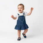 Heart Overall Baby Girls Set-0