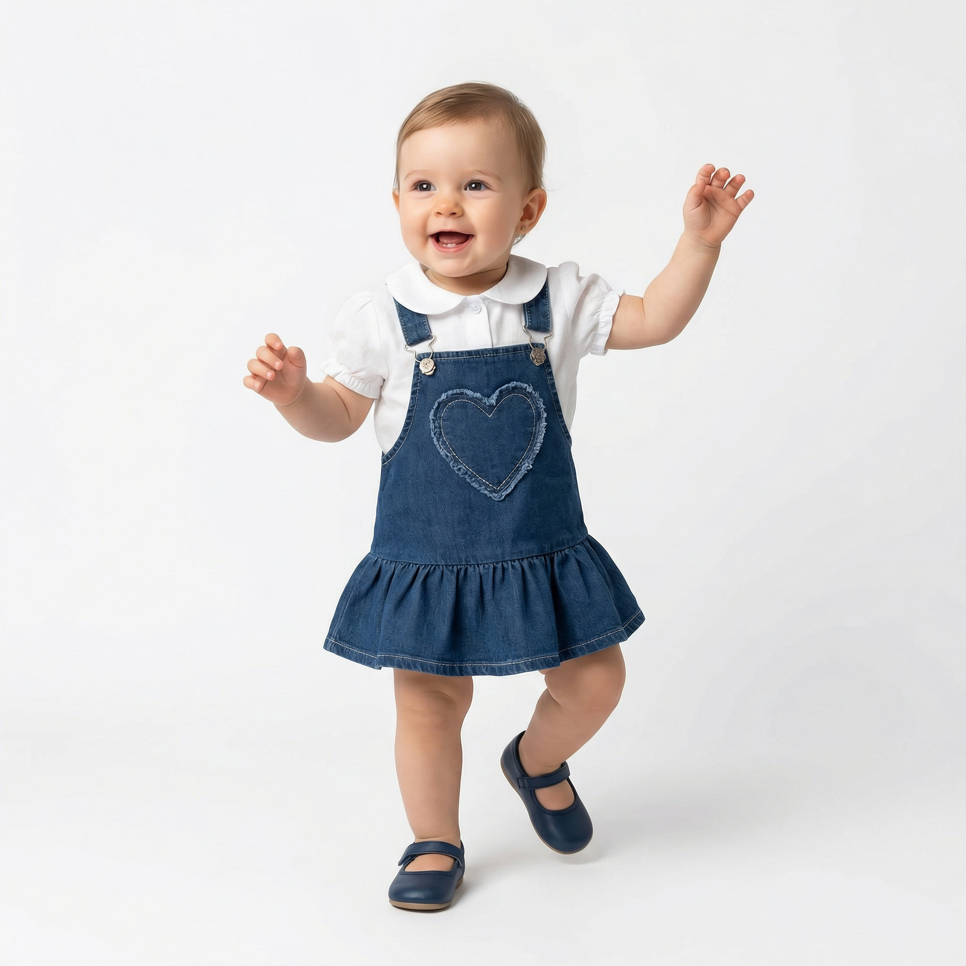Heart Overall Baby Girls Set-0