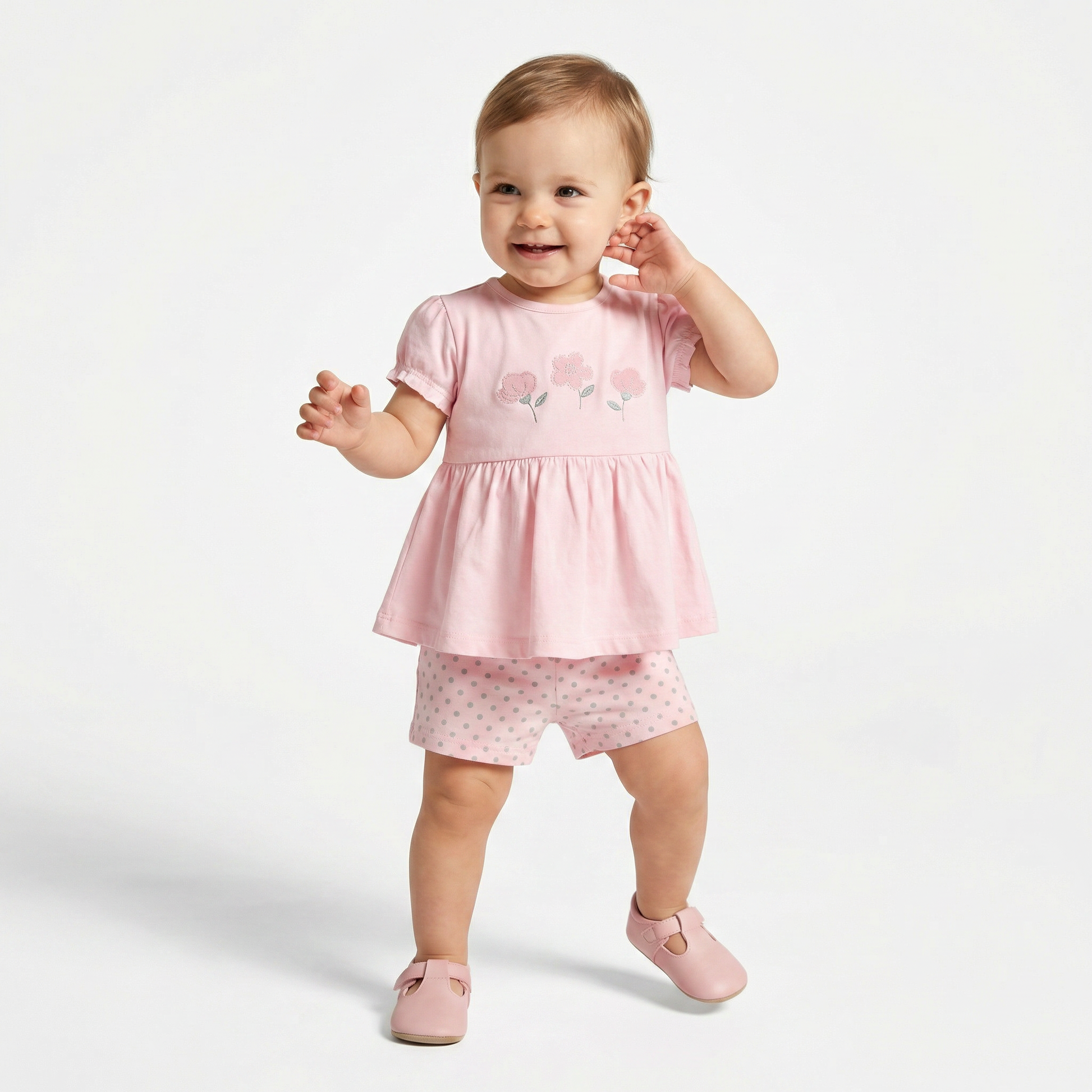Summer Flower Girls Cotton Set-0