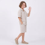 Luca Striped Dressy Shorts Set-0