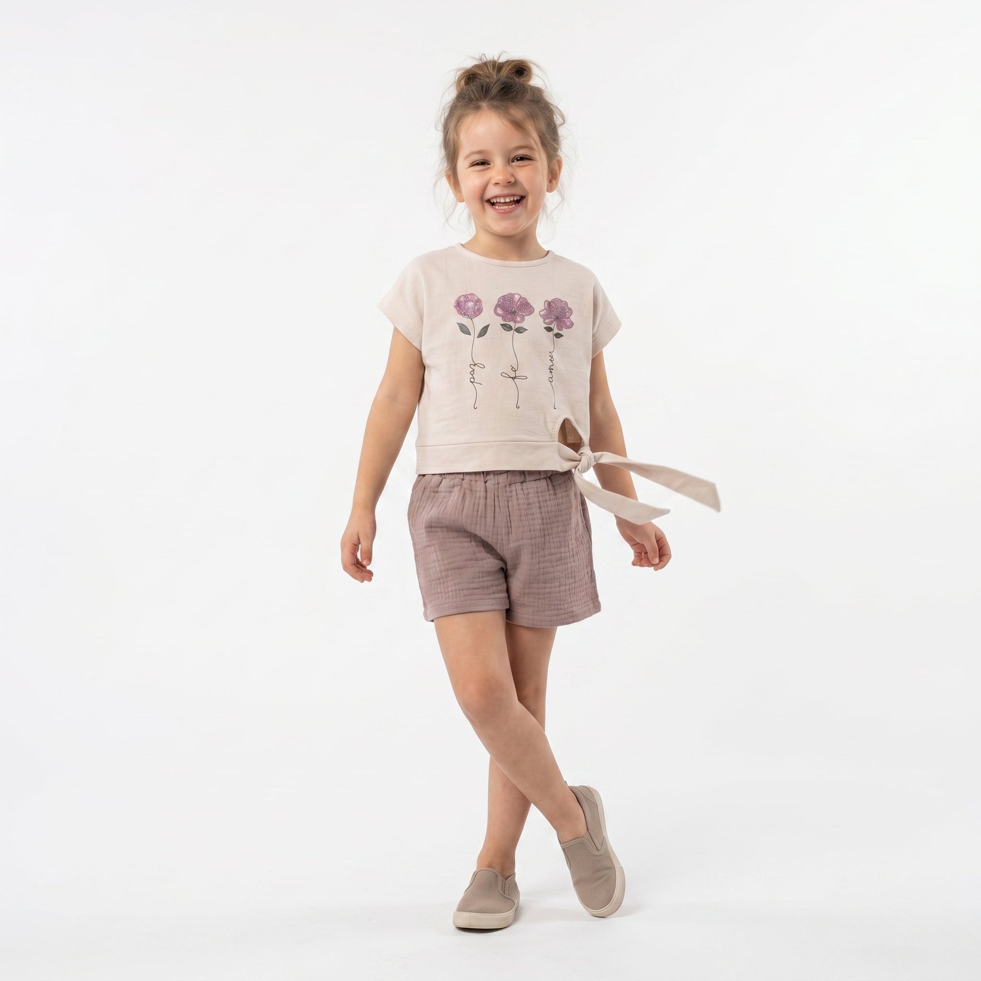 Flower Trio Girls Casual Set-0