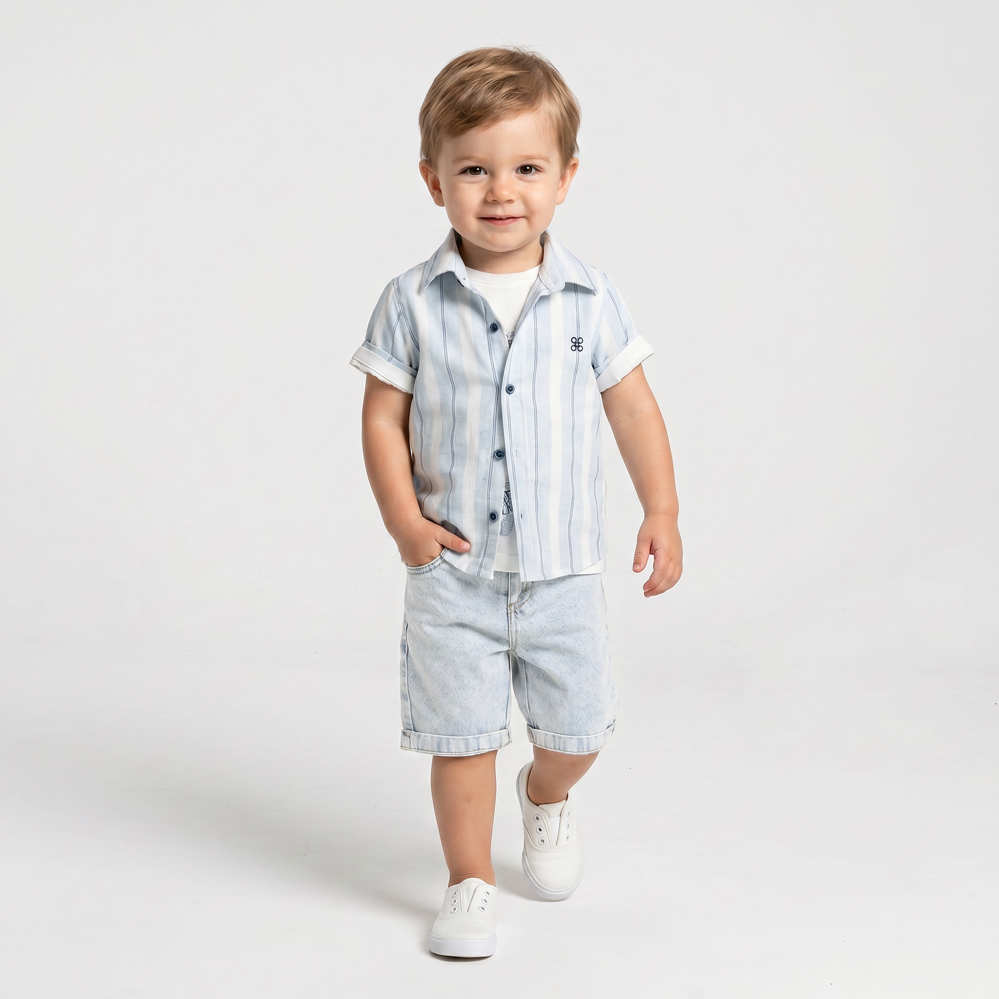 Tyler Stripes Denim Set-1
