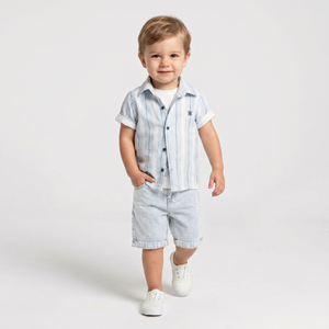 Tyler Stripes Denim Set-1