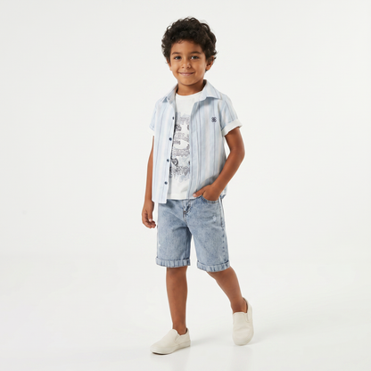 Tyler Stripes Denim Set-0