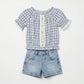 Stylish Square Girls Denim Set-2