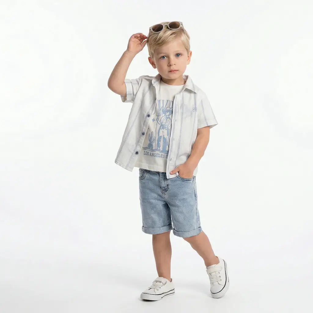 Cool Calvin Denim Set-0