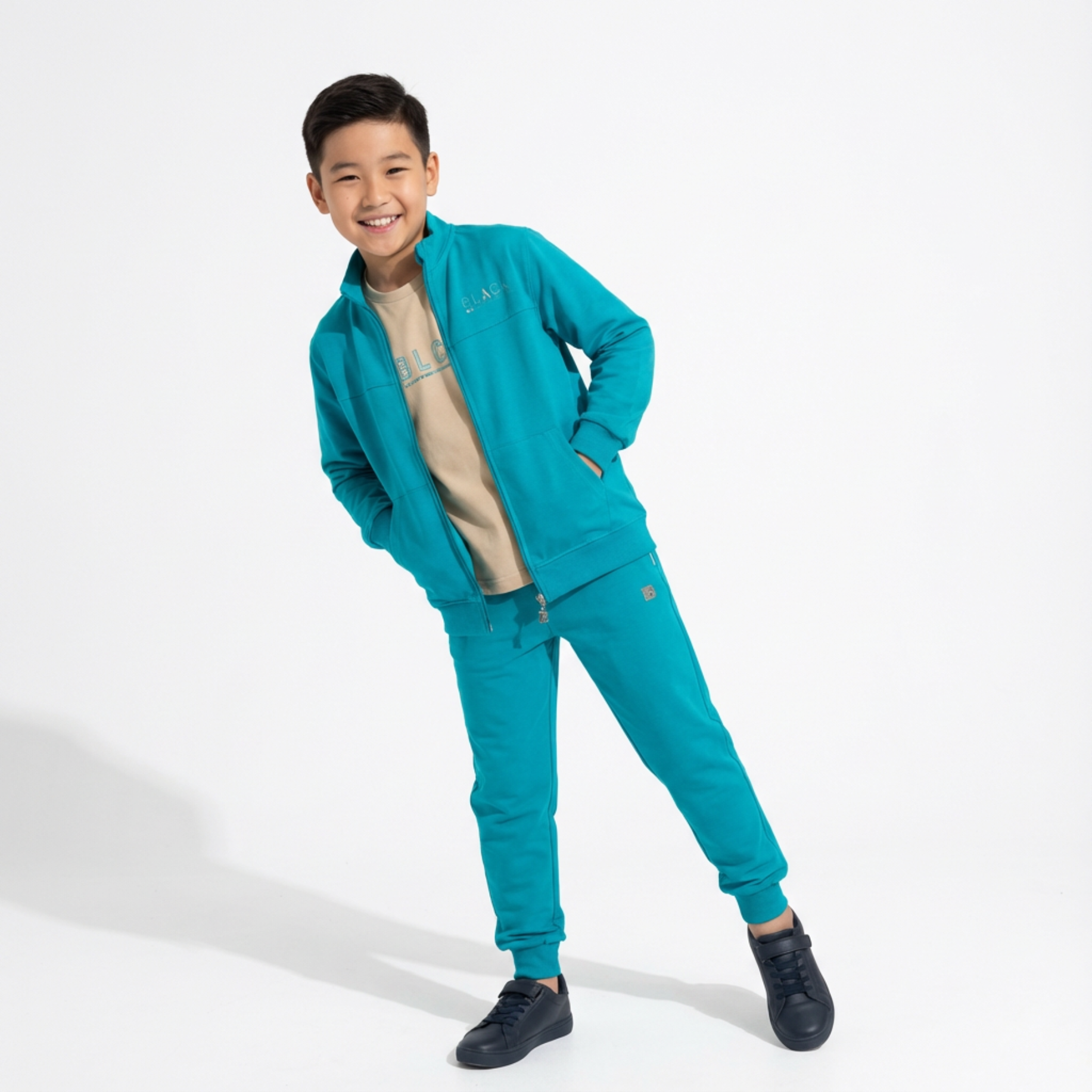 Zip-Up Tracksuit Unisex Casual Set-1