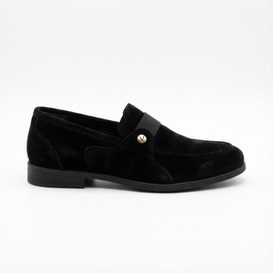 PRE-ORDER Black Velvet Boys Shoes-0