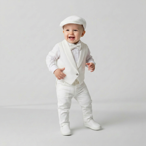 PRE-ORDER Classy Penguin Tail Baptism and Hat Set-0