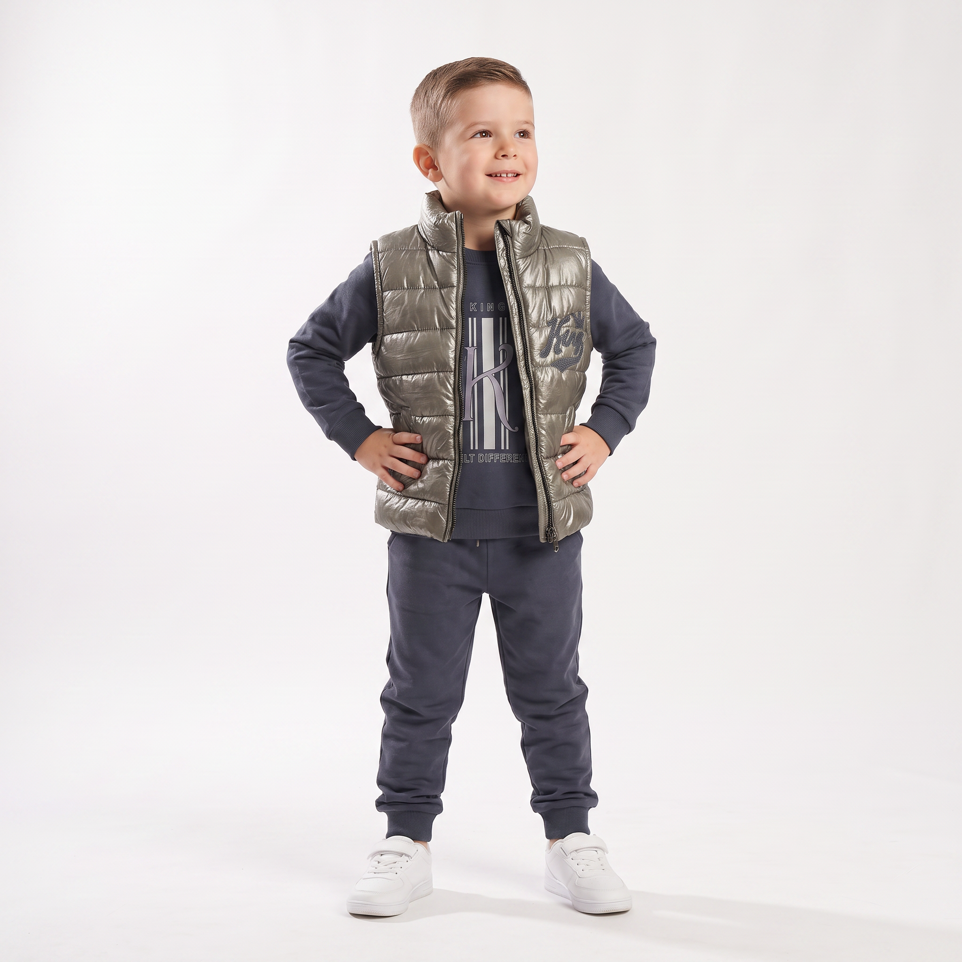 King Puffer Vest Set-2