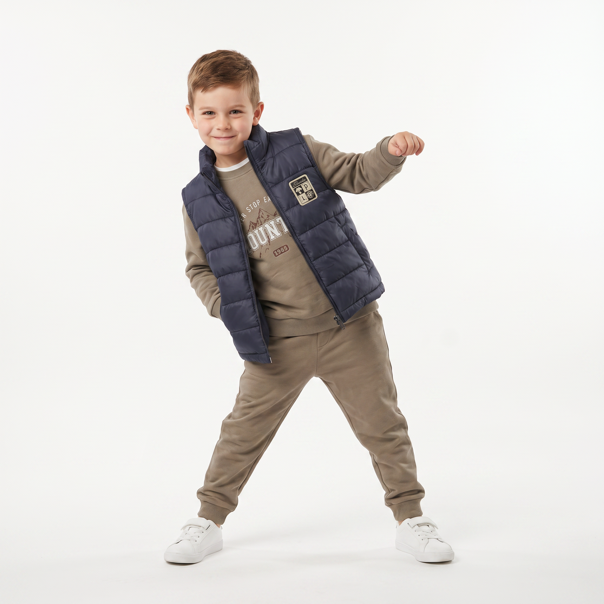 Coat of Arms Puffer Vest Set-2