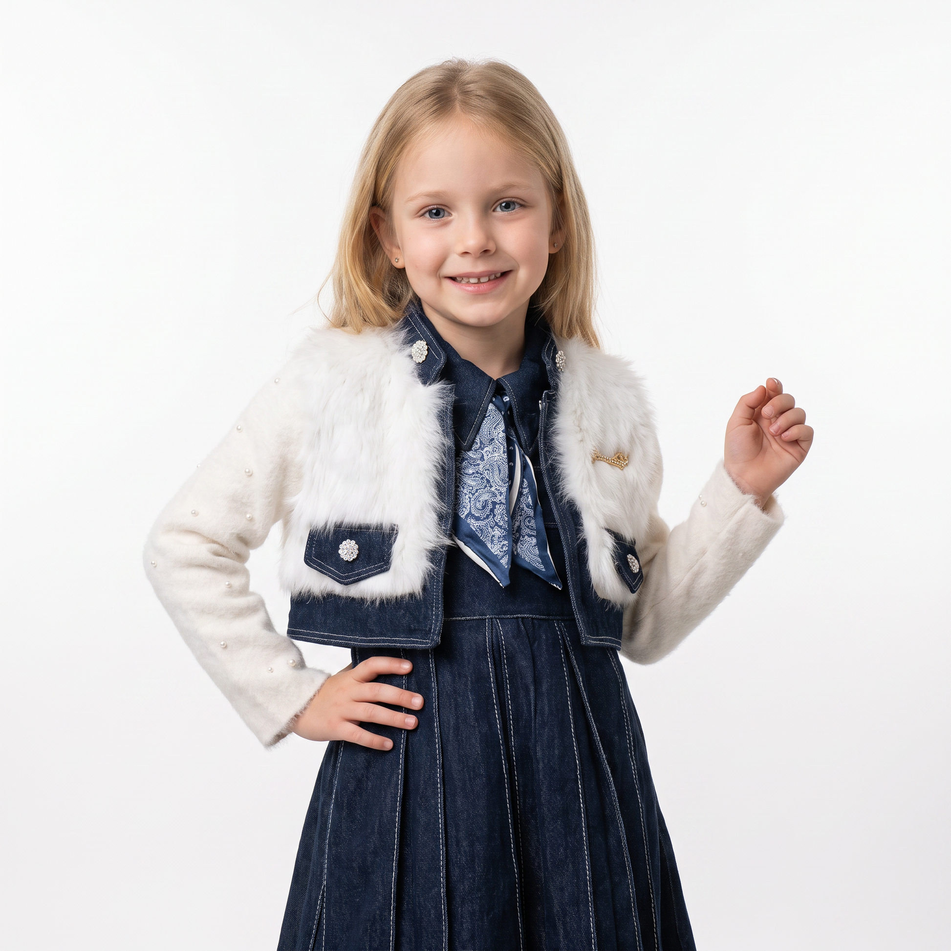Winter Belle Bolero & Denim Dress Set-2
