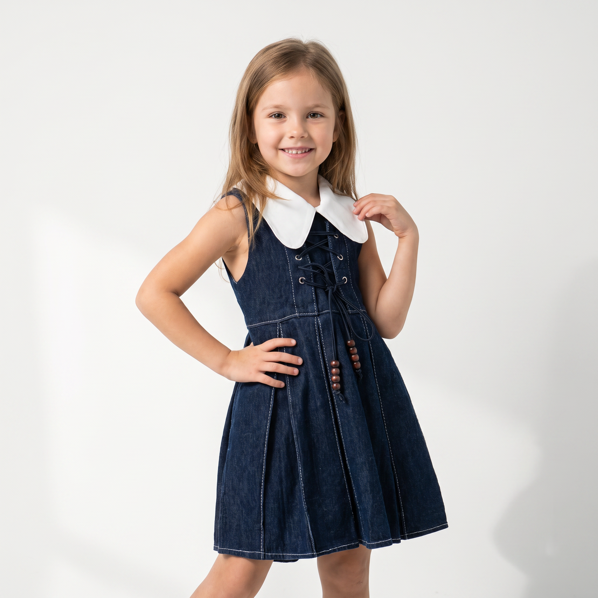 Royal Charm Bolero & Denim Dress Set-2