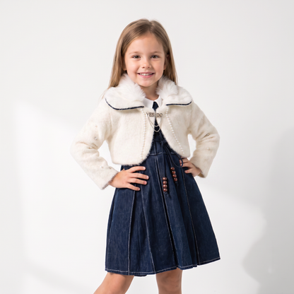 Royal Charm Bolero & Denim Dress Set-0